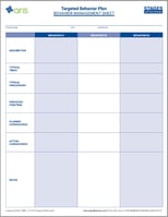 Targeted Behavior Plan Sheet