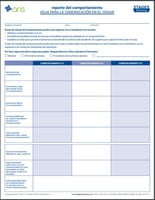 Behavior Report Home Communication Sheet - Spanish