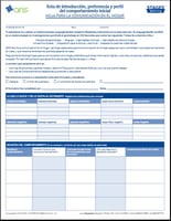 Introduction, Preference List, & Initial Behavior Profile Home Communication Sheet - Spanish